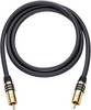 cinch audio prepojovací kábel [1x cinch zástrčka - 1x cinch zástrčka] 1.00 m čierna pozlátené kontakty Oehlbach NF Sub