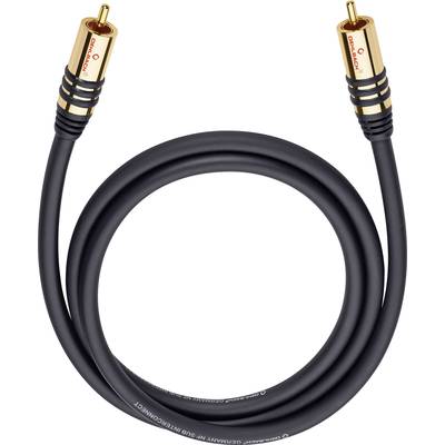 cinch audio prepojovací kábel [1x cinch zástrčka - 1x cinch zástrčka] 3.00 m čierna pozlátené kontakty Oehlbach NF Sub