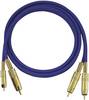 cinch audio prepojovací kábel [2x cinch zástrčka - 2x cinch zástrčka] 0.50 m modrá pozlátené kontakty Oehlbach NF 1 Master
