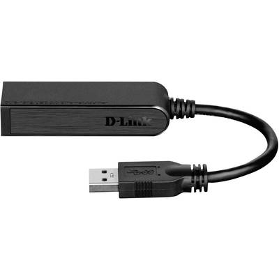 USB kábel pripojený k čiernemu, obdĺžnikovému adaptéru značky D-Link.