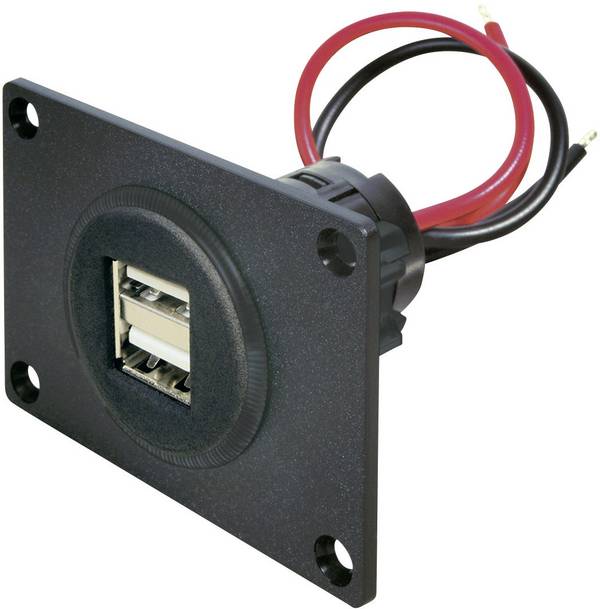 ProCar Zabudovaná dvojitá zásuvka USB Prúdová zaťažiteľnosť (max.)=5 A