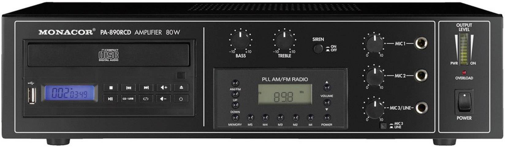 Monacor PA-890RCD ELA zosilňovač 80 W