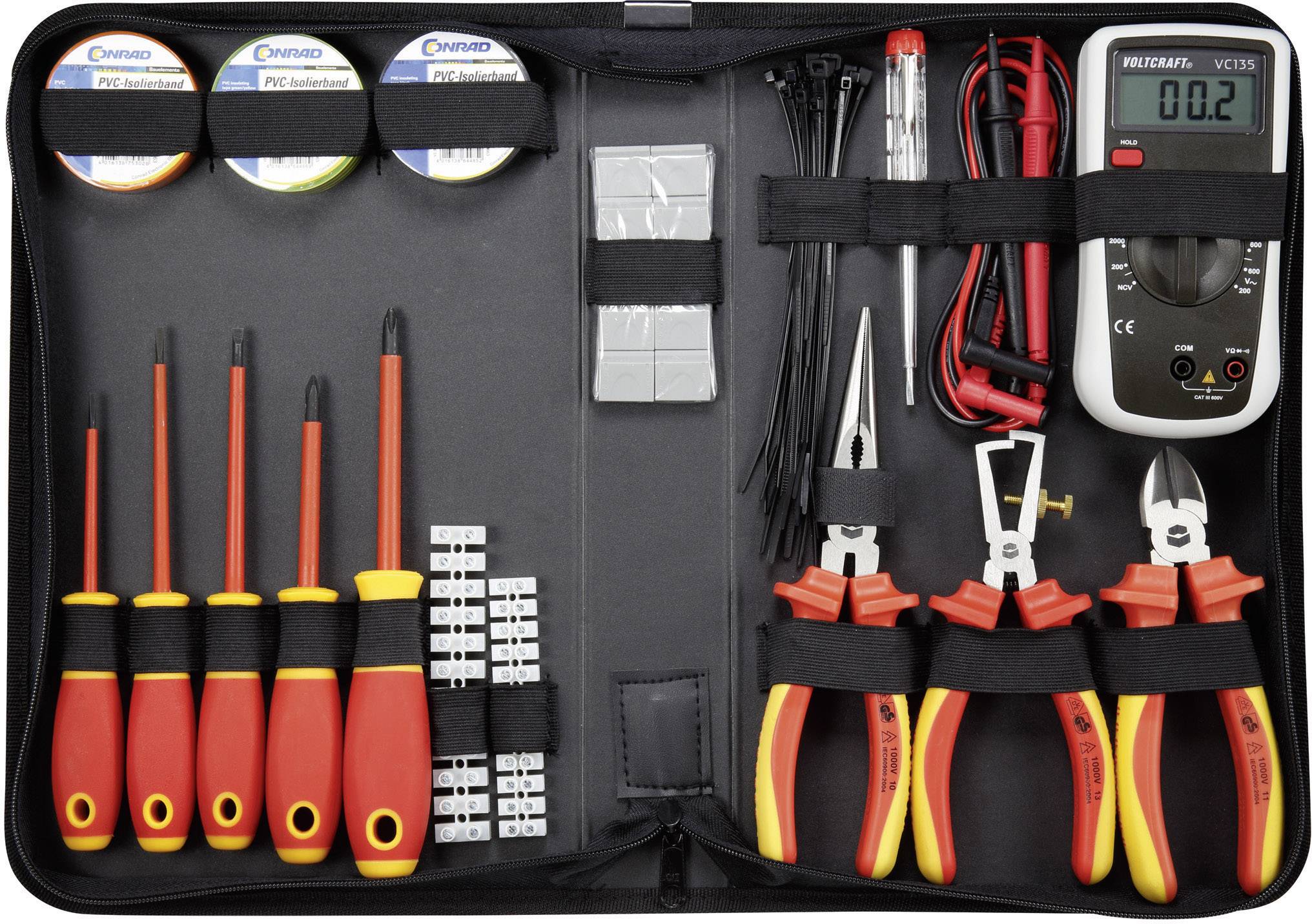 TOOLCRAFT sada náradia elektrikár, v taške, 50-dielna, 1177223-0