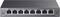 TP-Link 8-portový gigabitový ethernetový switch, model TL-SG108E, v čiernom prevedení, zobrazený spredu.