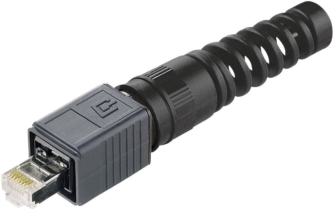Telegärtner 100007466 Sada konektorov RJ45, variant 4 100007466 zástrčka, rovná Počet pólov: 8P8C čierna 1 ks