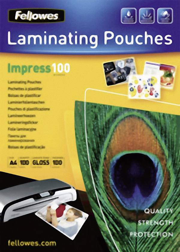 Laminovacie fólie Fellowes DIN A4 100 micron lesklý 100 ks