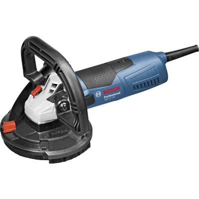 Modrá brúska Bosch Professional s ergonomickou rukoväťou a odnímateľným krytom, vhodná pre náročné brúsne práce.