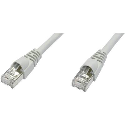 Dva sivé ethernetové káble s kovovými konektormi, koncami smerujúcimi k sebe.