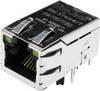 BEL Stewart Connectors SI-52008-F Transformátor MagJack 10 / 100Base-TX PoE 4 s LED diódami SI-52008-F zásuvka, vstavateľná horizontálna PoE Počet pólov: 8P8C poniklovaný, kov 1 ks