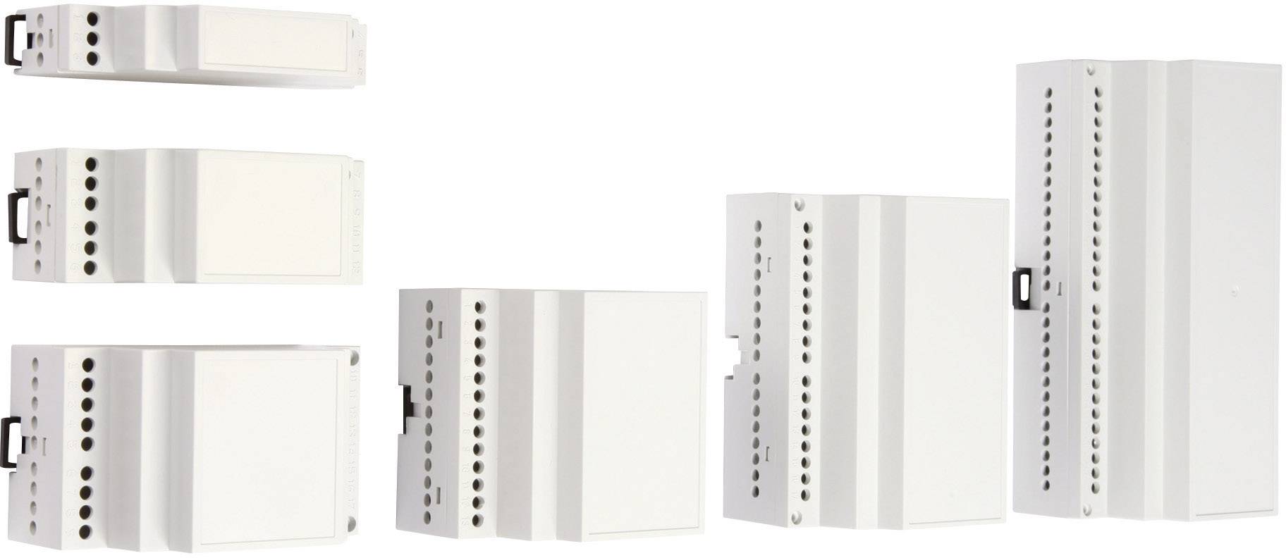Weltron MR1/CB FA RAL7035 ABS DIN-rail-behuizing 17.5 x 90 x 55.8 ABS Grijs-wit (RAL 7035) 1 stuk(s) afbeelding