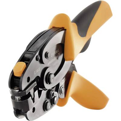 Ručná krimpovacia kliešte v čierno-oranžovom prevedení na spájanie káblov. Disponuje ergonomickým dizajnom rukoväte pre bezpečný a protišmykový úchop.