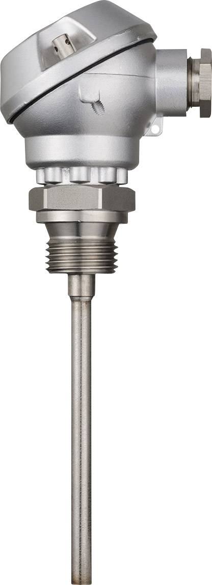 Jumo Sensore di temperatura Testa di collegamento pressofusa in alluminio / filettatura in acciaio inox Sensore tipo Pt100 -50 fino a 400 °C Lunghezza