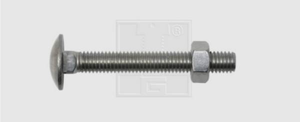 SWG  4009146507424 skrutka s plochou guľatou hlavou 6 mm 80 mm vonkajší šesťhran DIN 603   nerezová ocel A2 25 ks