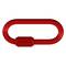 Červený, oválny článok reťaze, väčšinou z kovu, s uzáverom. Často používaný na zaistenie alebo ako spojovacie prvok.