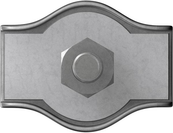 káblová svorka 2 mm  ocel glavanizované zinkom dörner + helmer 4814384 20 ks