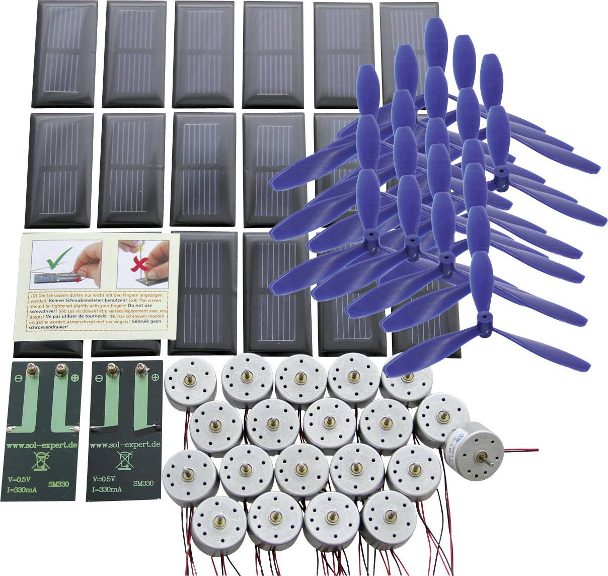 Sol Expert 77774 Basic I-Set mit Schraubanschluss Kit solare per la scuola
