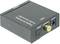 Digitálno-analógový audio konvertor s konektormi pre S/PDIF, koaxiálny vstup a DC 5V napájanie, označuje vstup a výstup.