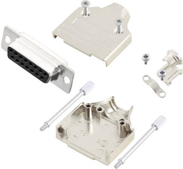 MH Connectors  MHDM15-DB15S-K sada D-SUB zásuvková lišta 180 ° Pólov: 15 spájkovaný 1 ks
