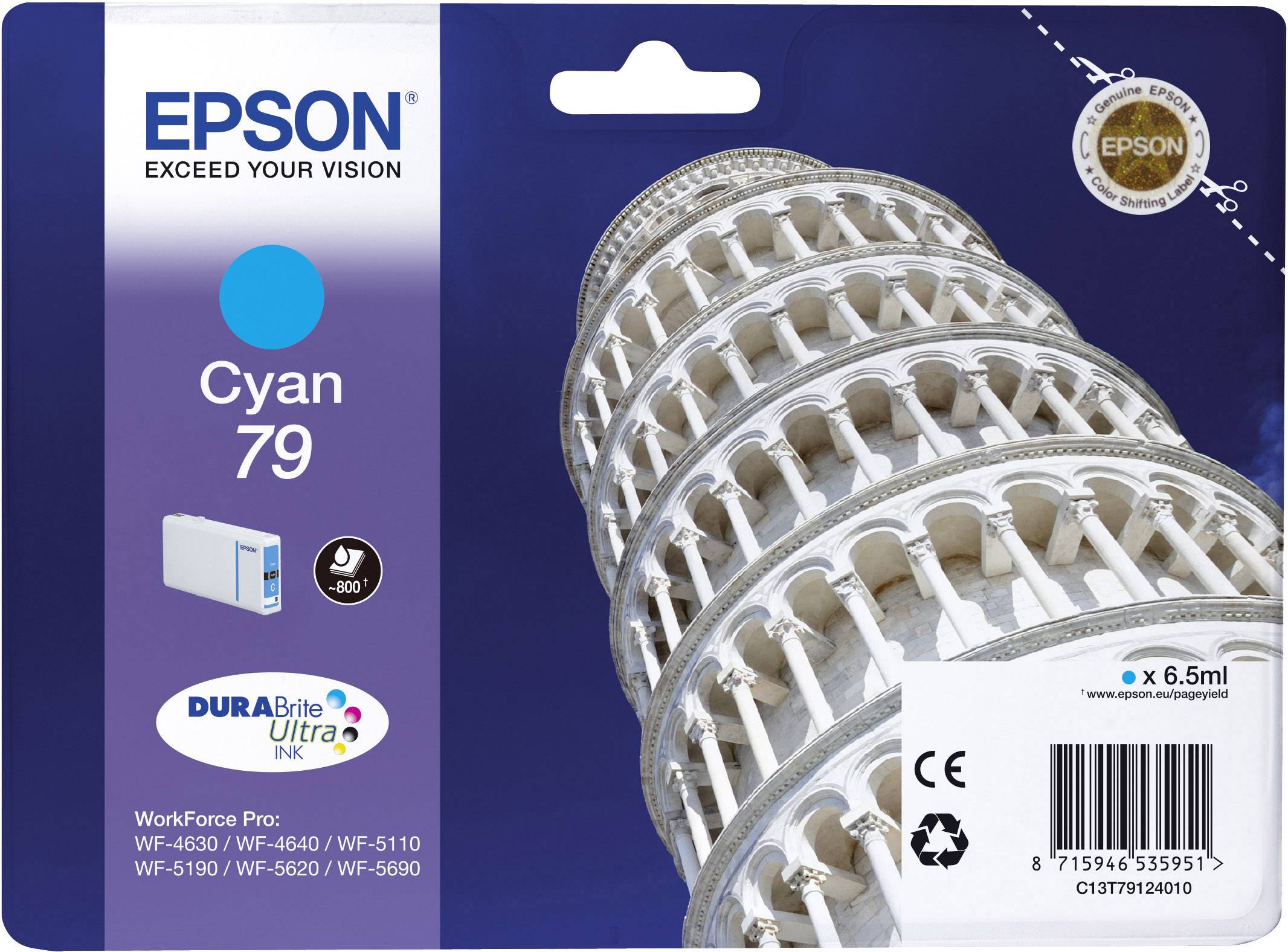 Epson Cartuccia T7912, 79 Originale Ciano C13T79124010