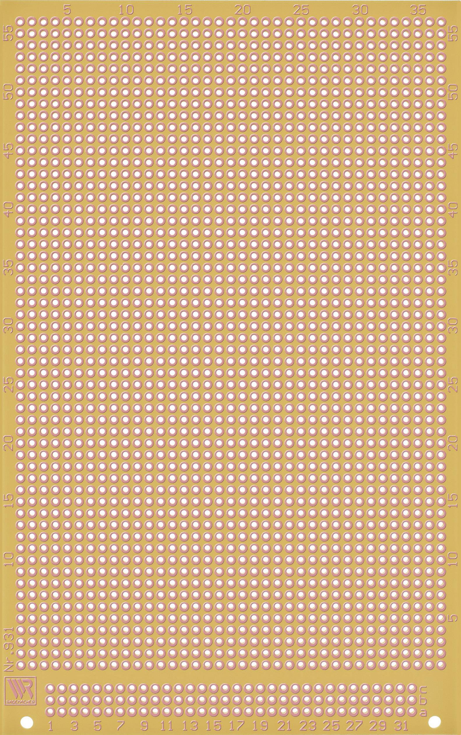 Rademacher VK C-931-EP Experimenteer printplaat Epoxide (l x b) 160 mm x 100 mm 35 µm Rastermaat 2.54 mm Inhoud 1 stuk(s) afbeelding