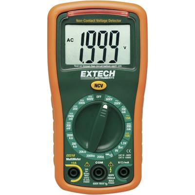 Extech EX310 ručný multimeter, Kalibrované podľa (DAkkS), CAT III 600 V, displej (counts) 2000, EX310-D