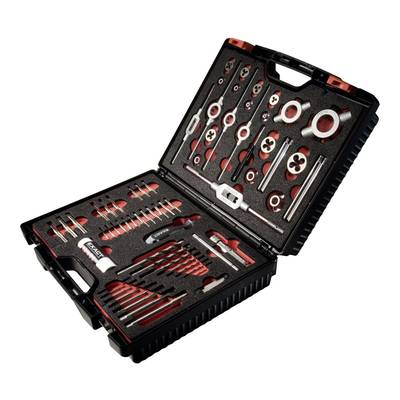 Exact 70521 sada závitníkov 61-dielna HSS-E metrický M3, M4, M5, M6, M8, M10, M12