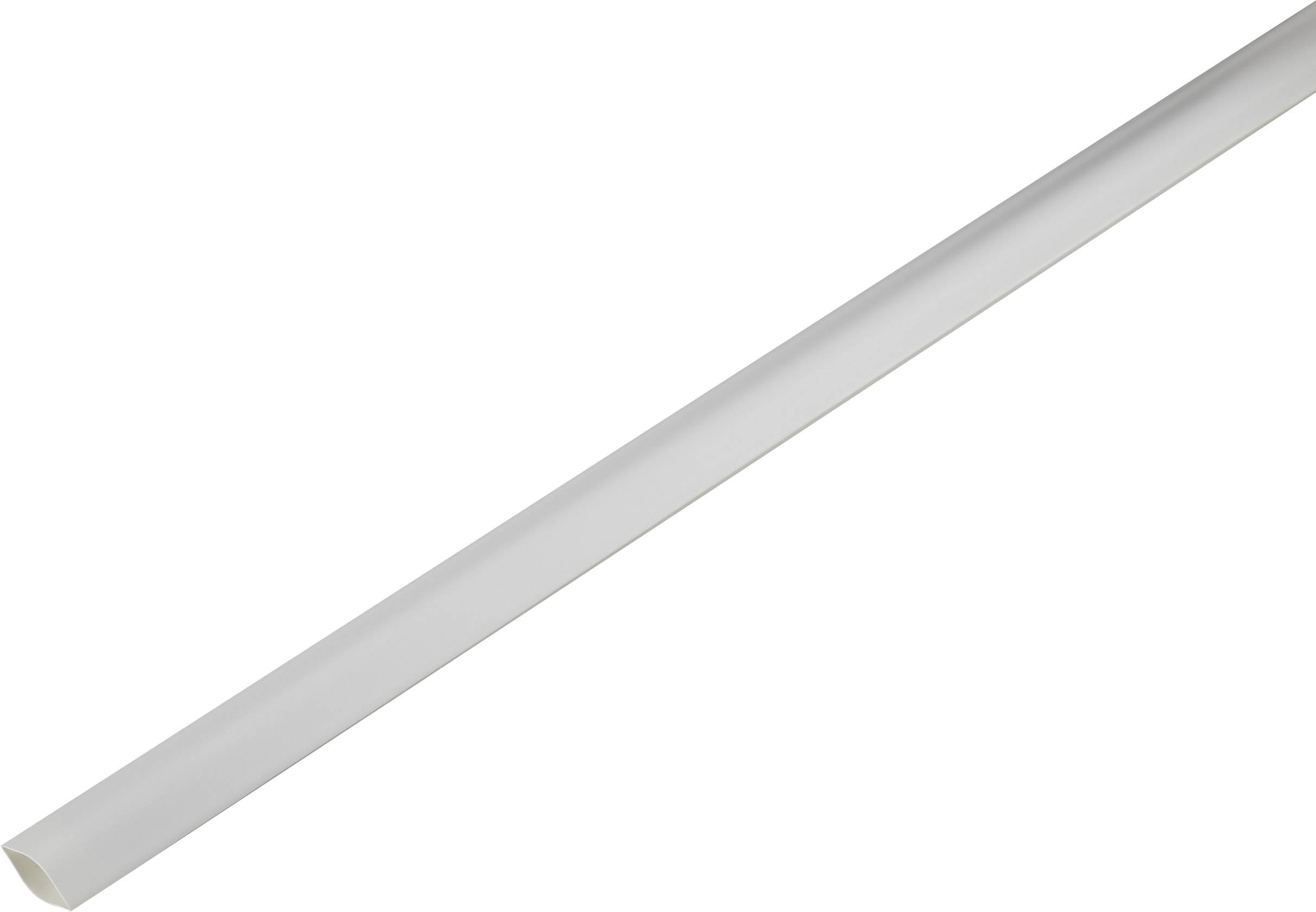 TRU COMPONENTS 1225498 Krympeslange uden lim Hvid 19 mm 9 mm Krympningshastighed:2:1 Metervare