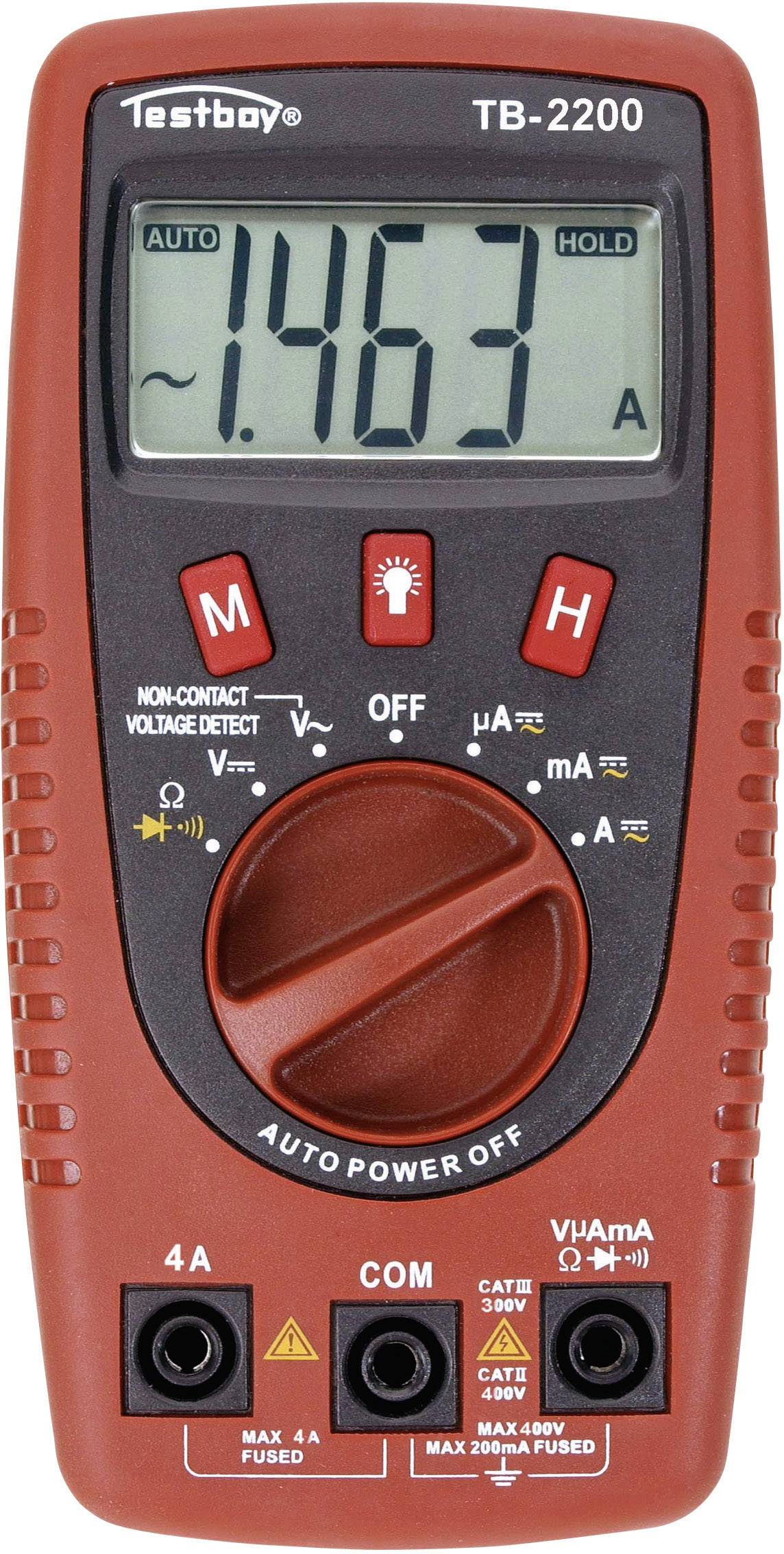 Testboy TB-2200 Multimeter Digitaal CAT II 400 V, CAT III 300 V Weergave (counts): 2000