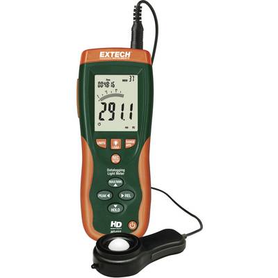 Digitálny luxmeter s displejom zobrazujúcim intenzitu svetla '291,1'. Zariadenie má sondu na meranie svetla.