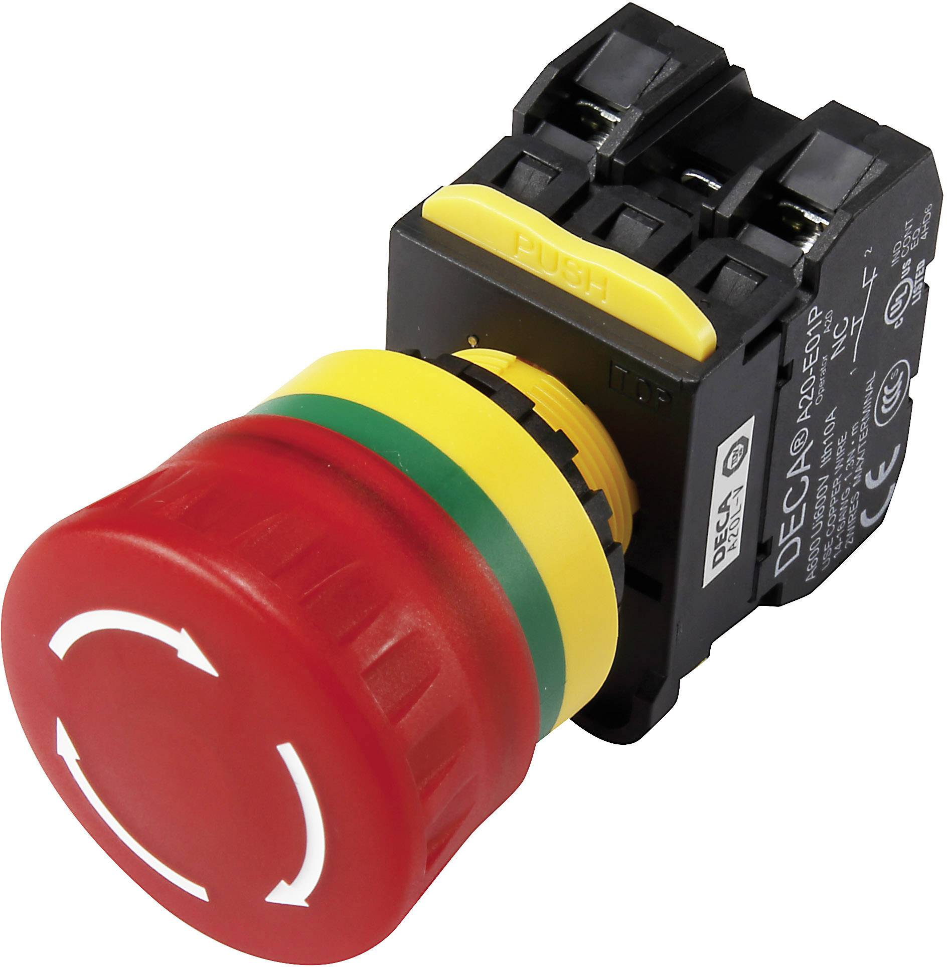 DECA A20L-V4E01Q6R Noodstopschakelaar Met contactelement 240 V/AC 6 A 1x NC IP65 1 stuk(s) afbeelding