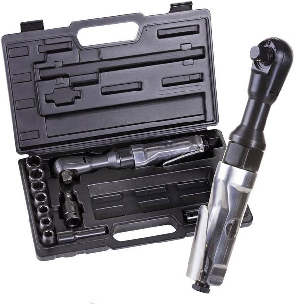 Aerotec AeroTEC 201354, Chrom pnemumatická račňa - uťahovák  1/2 " 6.3 bar + púzdro