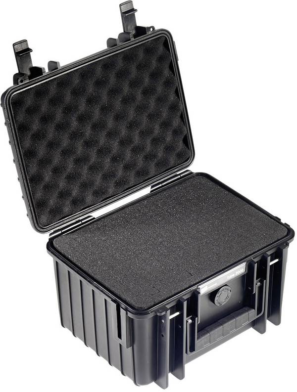 B & W International outdoor.cases Typ 2000 outdoorový kufrík, 6.6 l, (š x v x h) 270 x 215 x 165 mm, čierna, 2000/B/SI