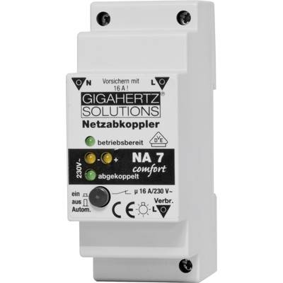 Gigahertz Solutions odpojovač siete 1 ks NA7 Spínacie napätie (max.): 230 V/AC 16 A 2300 W Zvyškové zvlnenie: 4 mV