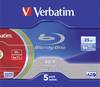 Verbatim 43774 Blu-ray BD-R 25 GB 5 ks SlimCase farebné