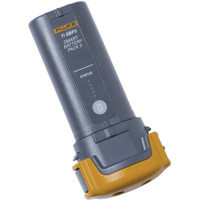 Batériový modul Fluke Ti SBP3 Smart Battery Pack 3 v sivej a oranžovej farbe, s indikátorom stavu LED, ktorý zobrazuje tri úrovne nabitia.