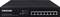 Čierny 8-portový PoE sieťový switch od spoločnosti Intellinet, vhodný pre PoE/PoE+ sieťové zariadenia. Predná strana s ethernetovými portami a LED indikátormi.