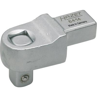 Kovový adaptér s nápisom 'Hazet 6414 Made in Germany', používaný na spájanie nástrojov, napríklad pri račniach.