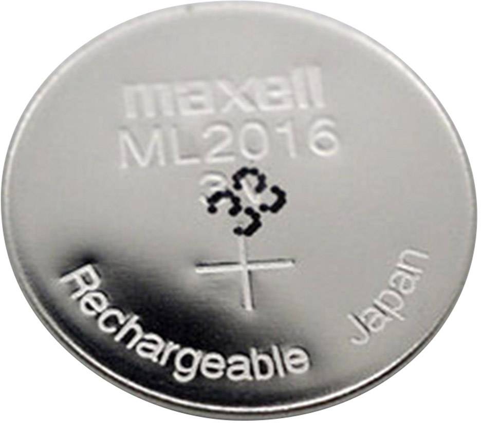 Maxell ML2016 Batteria ricaricabile a bottone ML 2016 Litio 25 mAh 3 V 1 pz.