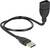 Čierny predlžovací USB kábel s USB-A zástrčkou a USB-A zásuvkou, ohybný a približne 30 cm dlhý.
