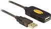 Delock USB kábel USB 2.0 USB-A zástrčka, USB-A zásuvka 30.00 m čierna pozlátené kontakty, UL certifikácia 83453