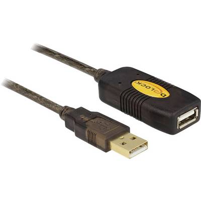 Predlžovací USB kábel Delock s USB A zástrčkou a USB A zásuvkou.