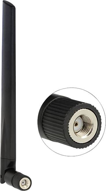 Delock 88898 Antenna ad asta WLAN 5 dB 2.4 GHz, 5 GHz
