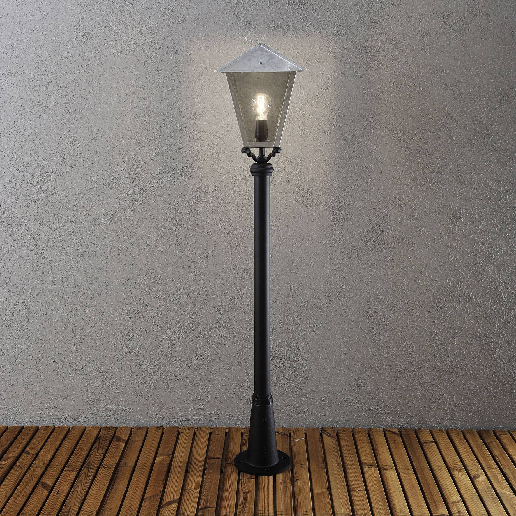 KONSTSMIDE Lampadaire ext&eacute;rieur  Benu 100 W acier 128 cm
