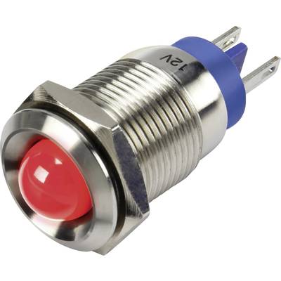 TRU COMPONENTS 1302132 indikačné LED červená 12 V/DC GQ16B-D / R / 12V / N