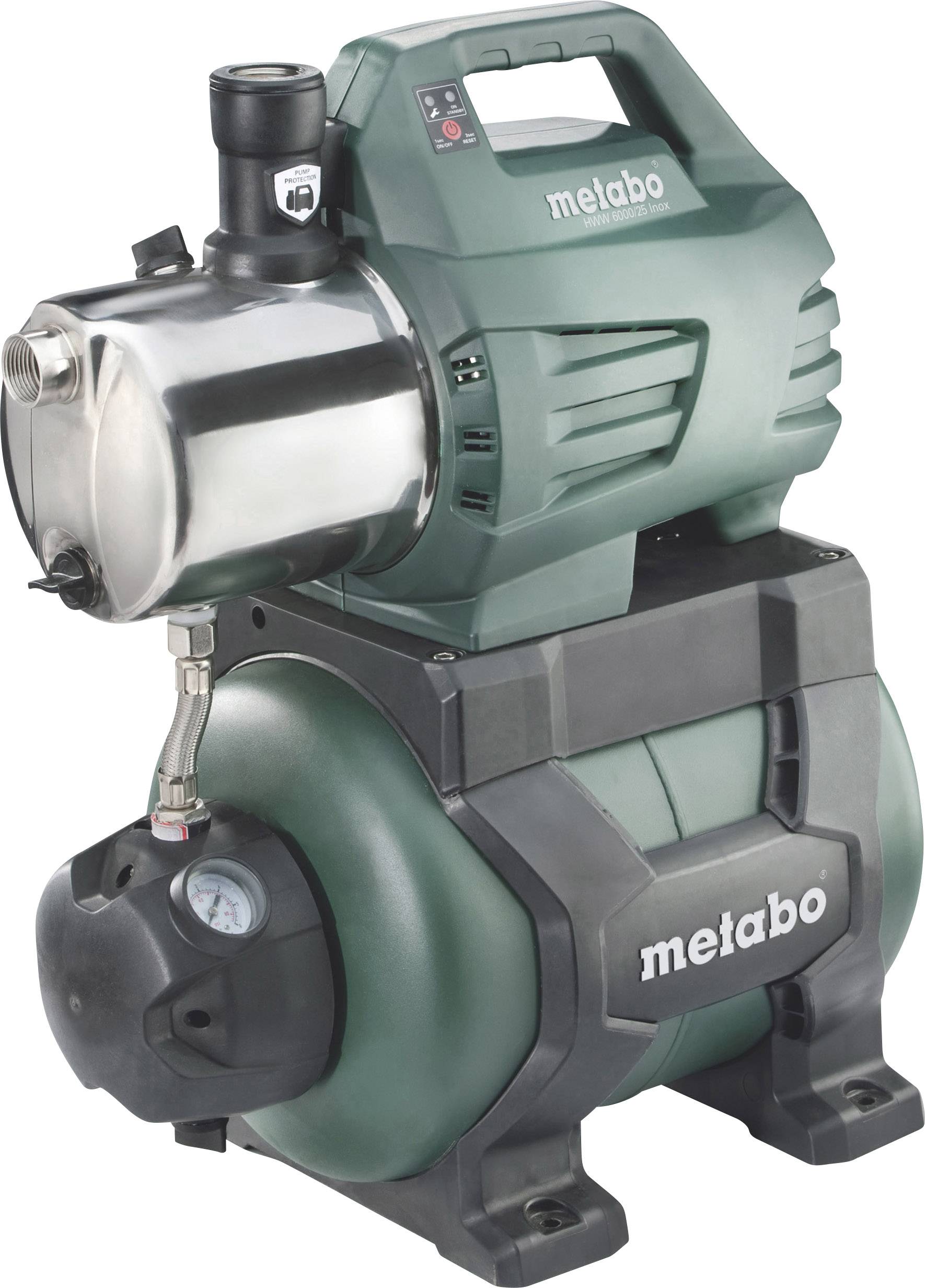 Metabo 600975000 Pompa per casa HWW 6000/25 Inox 230 V 6000 l/h