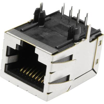 econ connect MSLT45A Modulárny panelový konektor MSLT45A zásuvka, vstavateľná horizontálna Počet pólov 8P8C kov 1 ks