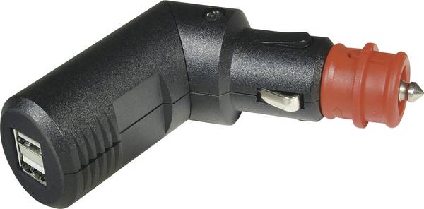 USB nabíjačka do autozásuvky ProCare, 67302501, 2x USB, 12 V ⇔ 5 V / 24 V ⇔ 5 V, 5 A, uhlová