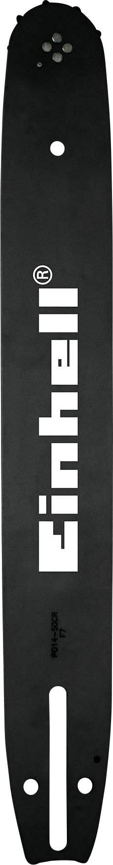 Reťazová píla lišta so logom 'Einhell', čierna s bielym nápisom, určená pre motorové píly, robustný dizajn.