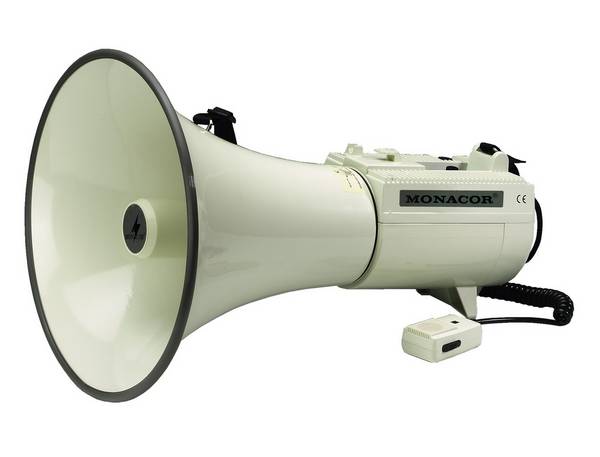 Monacor TM-45 megafón s ručným mikrofónom, integrované zvuky