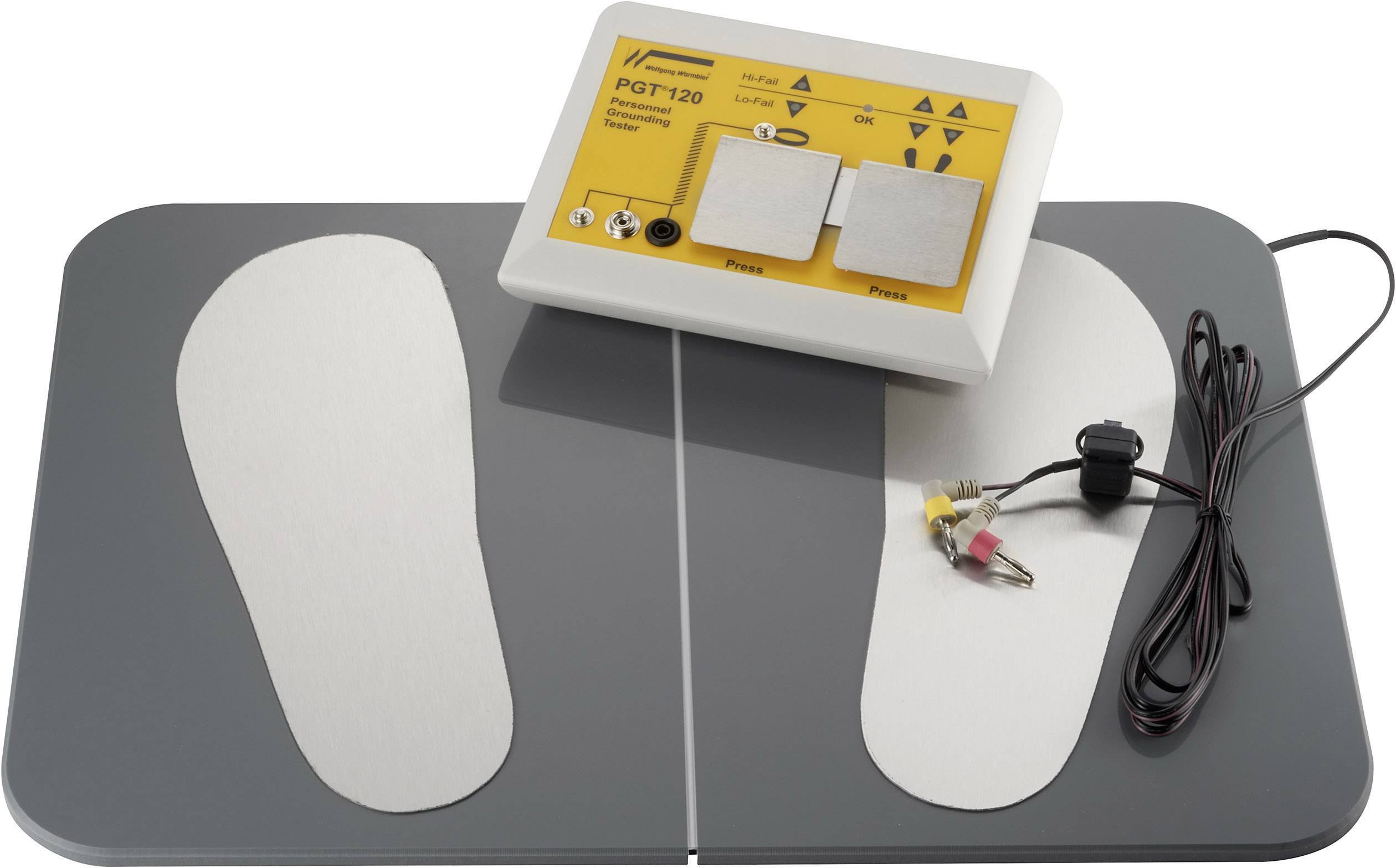 Wolfgang Warmbier PGT®120 Kit tester ESD A terra incl. Pedana, incl. Certificato di calibrazione